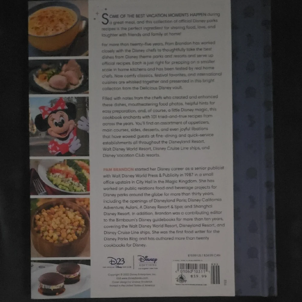Disney Official Cookbook with Red and Blue Accents